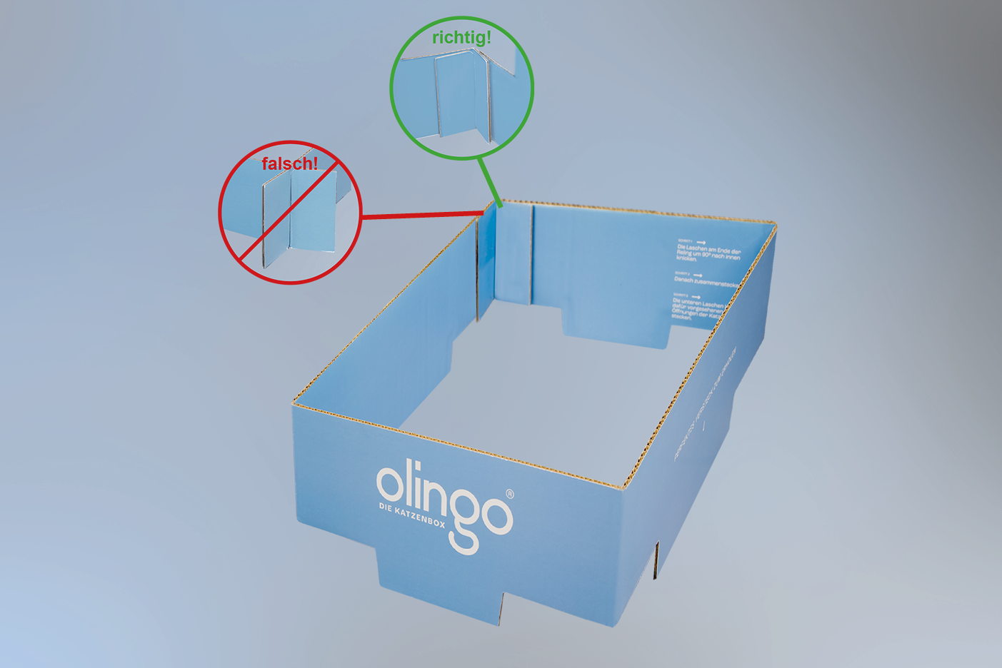 Olingo Katzenbox Aufsteckrahmen, Montagehinweis